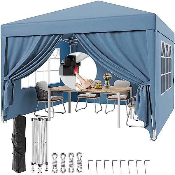 HOMALL Faltpavillon 3x3m Klappbare Partyzelt,Pop-up Gartenpavillon günstig online kaufen
