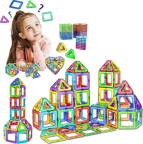 POPOLIC Magnetische Bausteine, 40 Teile Magnetbausteine Magnete Kinder Magn günstig online kaufen