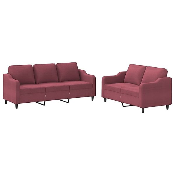 vidaXL Sofa 2-tlg. Sofagarnitur mit Kissen günstig online kaufen