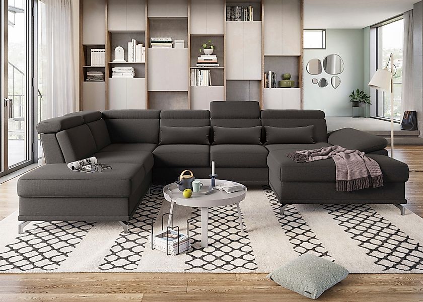 sit&more Wohnlandschaft "Cabrio U-Form, B: 359 cm, mit Sitztiefen-, Arm- & günstig online kaufen