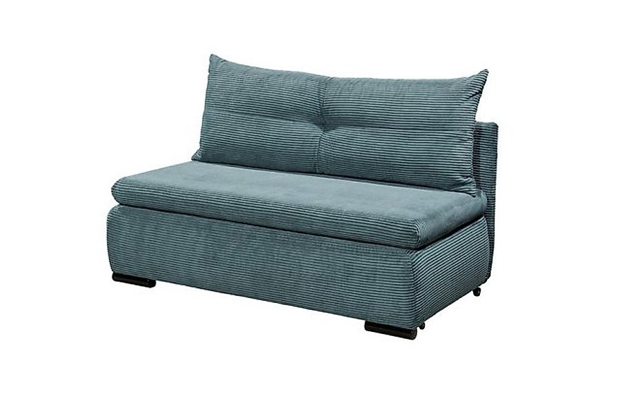 freiraum Schlafsofa CHARLIE 2FBK, Liegefläche 200x150cm, cord azur - 153x75 günstig online kaufen