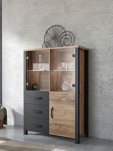 Home affaire Vitrine "Olin", Höhe 146 cm günstig online kaufen