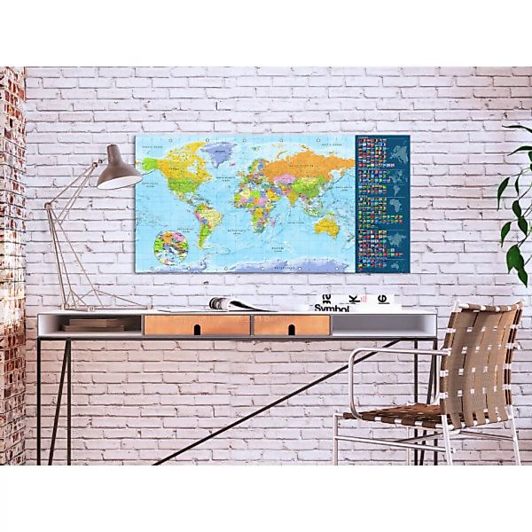 Leinwandbild Traditional World Map XXL günstig online kaufen