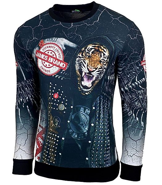 Baxboy Longshirt Rundhalskragen Moderner Langarmshirt Totenkopf günstig online kaufen