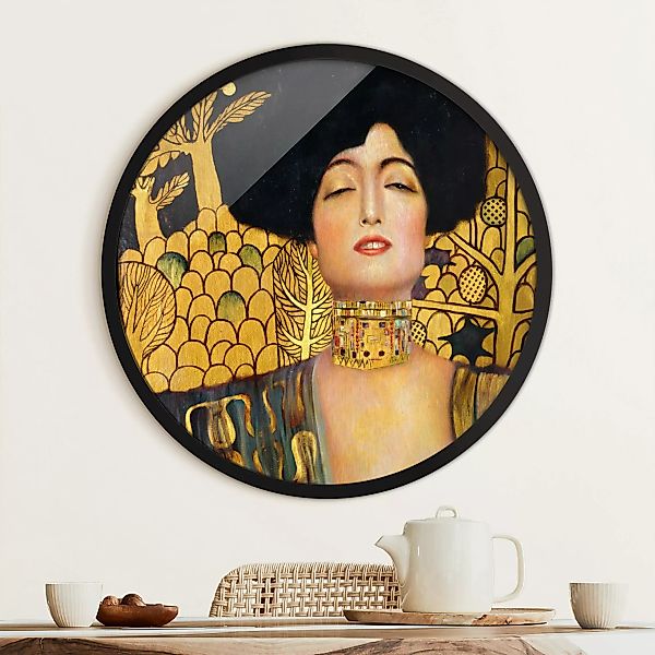 Rundes Gerahmtes Bild Gustav Klimt - Judith I günstig online kaufen