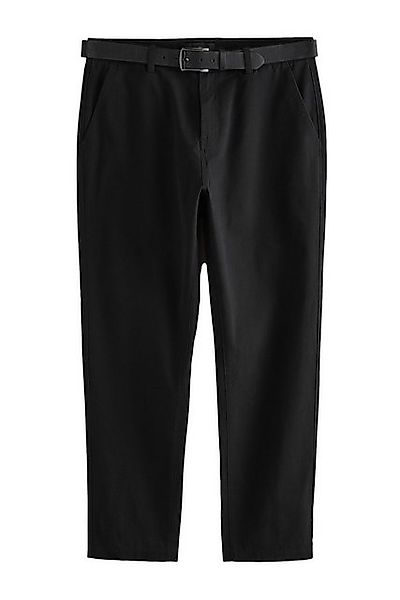 Next Chinohose Straight Fit Chinohose mit weichem Griff + Gürtel (2-tlg) günstig online kaufen