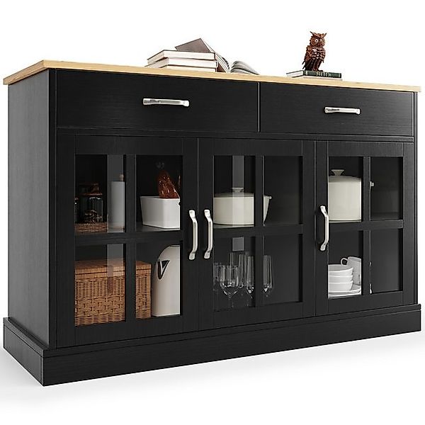 Fanttik Küchenbuffet Modernes Sideboard, Beistellschrank mit Stauraum, Kipp günstig online kaufen