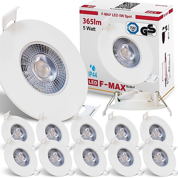 Maxkomfort LED Einbaustrahler F-Max IP44, LED günstig online kaufen