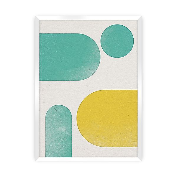 Poster Abstract Shapes I, 40 x 50 cm, Ramka: Biała günstig online kaufen