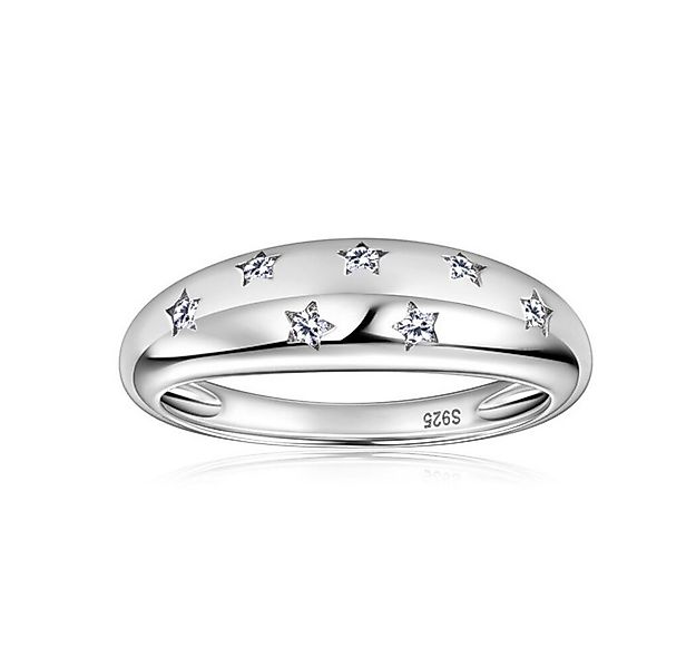 ROUGEMONT Diamantring Funkelnder Moissanit Ring 925 Silber 18K Gold 1,5 mm günstig online kaufen