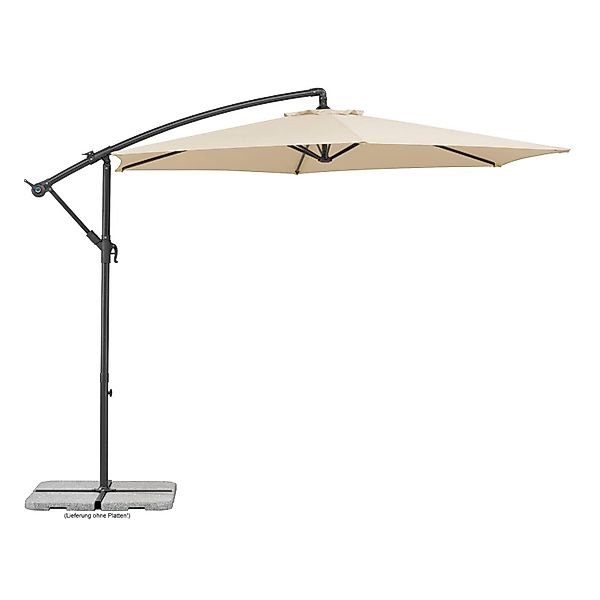 Schneider Ampelschirm Ø 300 cm Natur mit Neigungsfunktion günstig online kaufen