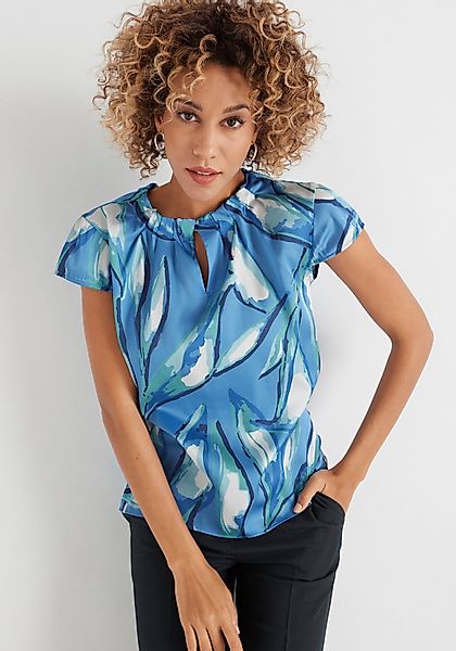 HECHTER PARIS Druckbluse mit Raffung am günstig online kaufen