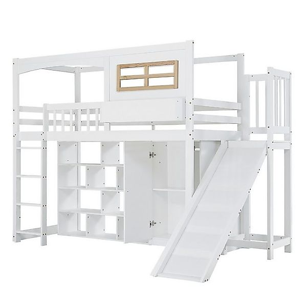 Thanaddo Hochbett Etagenbett, mit Kinderrutsche und Kleiderschrank, Reichli günstig online kaufen