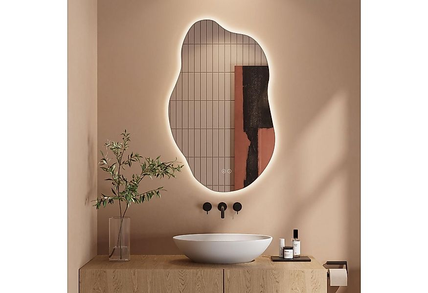 Dripex Badspiegel LED Wandspiegel Badezimmerspiegel mit Beleuchtung, Rund/R günstig online kaufen