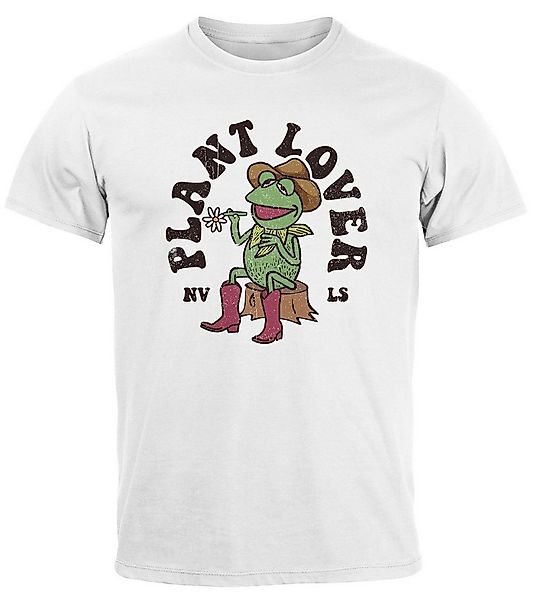 Neverless Print-Shirt Herren T-Shirt Frontprint Grafik-Shirt Frosch Plant L günstig online kaufen