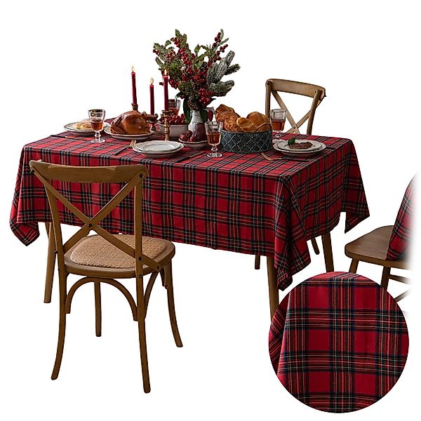 BTTO Tischdecke Weihnachten Tischdecke, Karierte Tischdecke günstig online kaufen