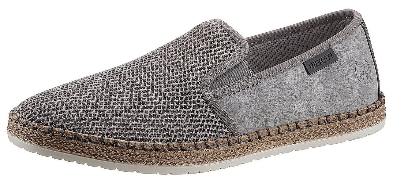 Rieker Espadrille Sommerschuh, Slipper, Freizeitschuh im Materialmix günstig online kaufen
