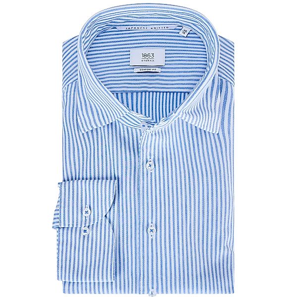 ETERNA Businesshemd, langarm, bügelfrei Farbe blau Größe: 50 günstig online kaufen