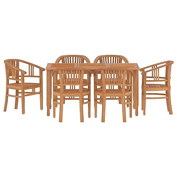 vidaXL 7-tlg Garten-Essgruppe Massivholz Teak Modell 76 günstig online kaufen