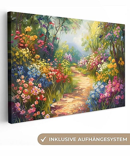 OneMillionCanvasses® Leinwandbild Natur - Landschaft - Blumen - Farbenfroh, günstig online kaufen