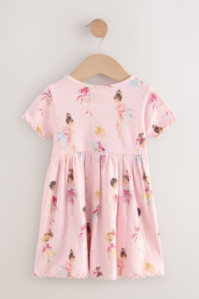 Next Jerseykleid Kurzärmeliges, geripptes Jersey-Kleid (1-tlg) günstig online kaufen