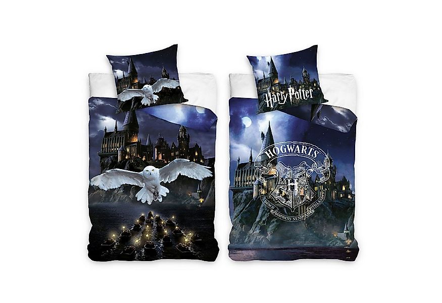 Familando Jugendbettwäsche Harry Potter "Eule" 135x200 80x80 cm - 100% Baum günstig online kaufen