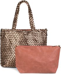 styleBREAKER Schultertasche Große XXL Wendetasche geflochten günstig online kaufen