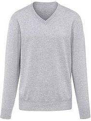 V-Pullover aus 100% Premium-Kaschmir Peter Hahn Cashmere grau günstig online kaufen