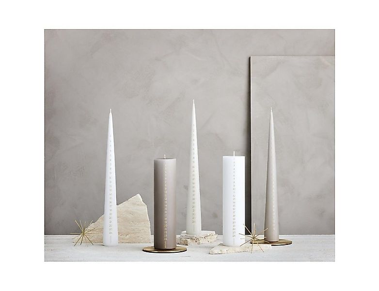 ester & erik Tafelkerze Spitzkerze Taper Candle Linen Grey (4-teilig) günstig online kaufen