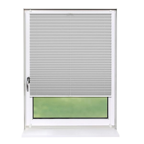 Deco-Raum Plissee Basic ohne Bohren 105x150cm Silber Blickdicht Klemmfix günstig online kaufen