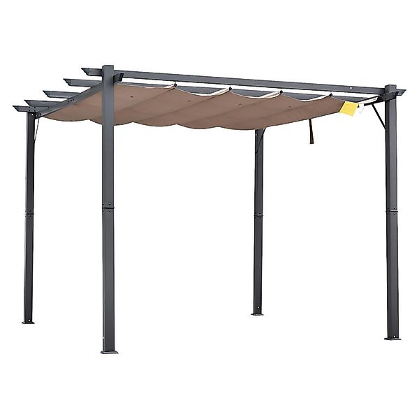 Outsunny Pergola kaffee Polyester B/H/L: ca. 300x223x300 cm günstig online kaufen