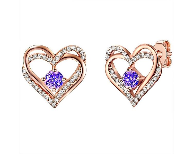 Rafaela Donata Paar Ohrhänger Herz roségold, verziert mit Kristallen von Sw günstig online kaufen