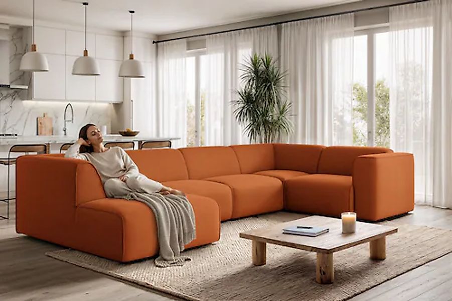 OTTO home Wohnlandschaft »Merid U-Form, B: 367 cm« jederzeit durch Module e günstig online kaufen