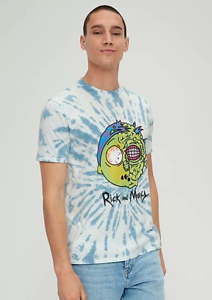 QS Kurzarmshirt Batik-Shirt mit Frontprint günstig online kaufen