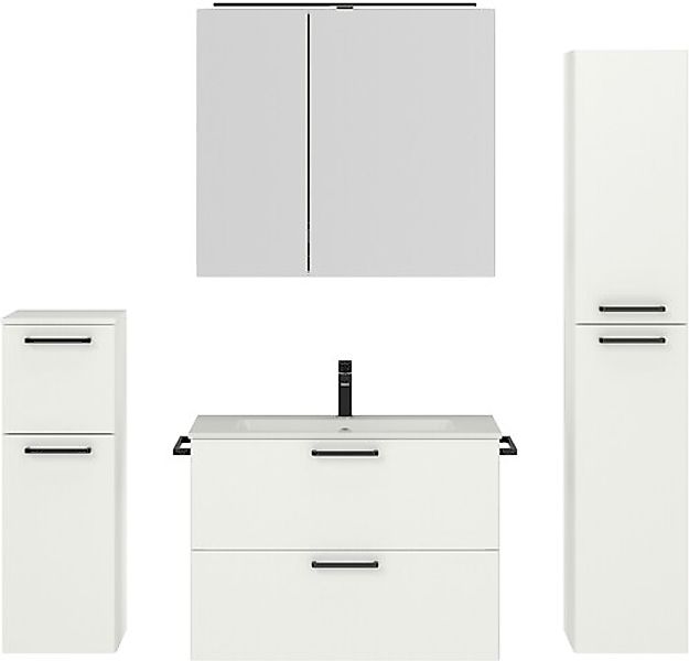 nobilia® Badmöbel-Set »Tolvina« vormontiert, mit Soft-Close, 4 Stk. tlg. günstig online kaufen
