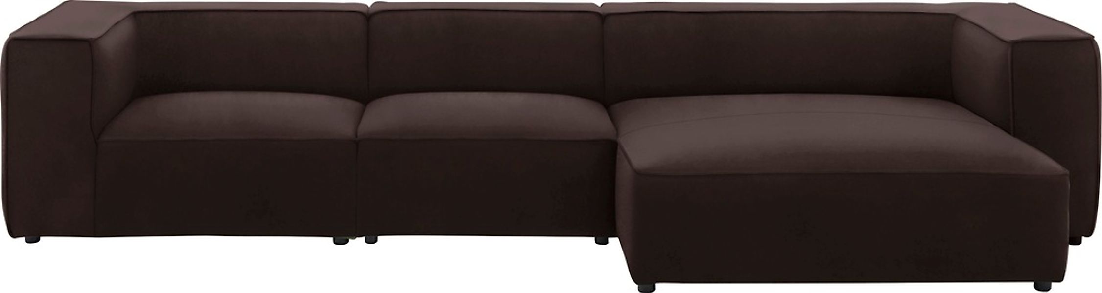 W.SCHILLIG Ecksofa »around-the-block«, mit eleganter Biese, mit Federkern, günstig online kaufen