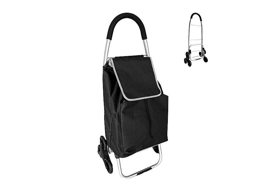 relaxdays Einkaufstrolley Treppensteiger 45 l, 45 l, schwarz günstig online kaufen