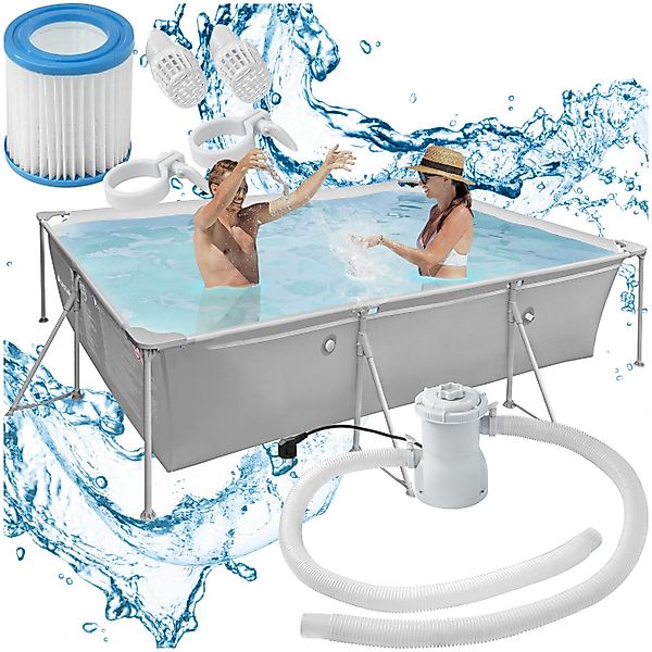 tectake Framepool Swimming Pool, rechteckig günstig online kaufen