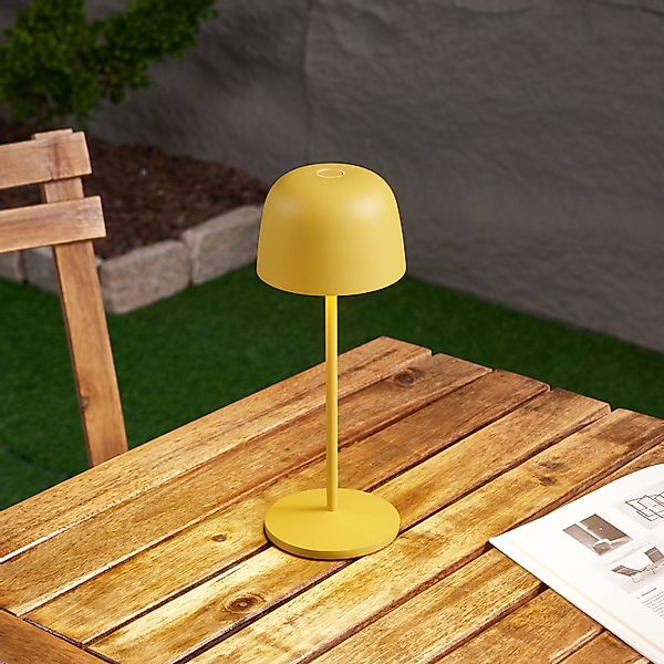 Lindby LED-Akku-Tischleuchte Arietty, gelb, dimmbar, IP65 günstig online kaufen
