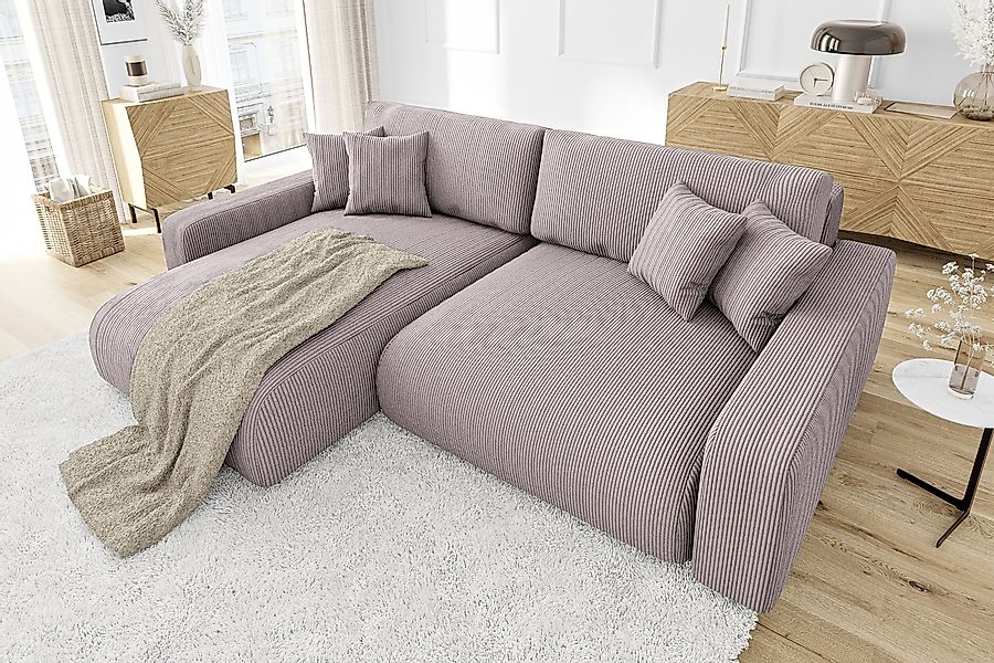 S-Style Möbel Ecksofa Emma mit Bettfunktion günstig online kaufen