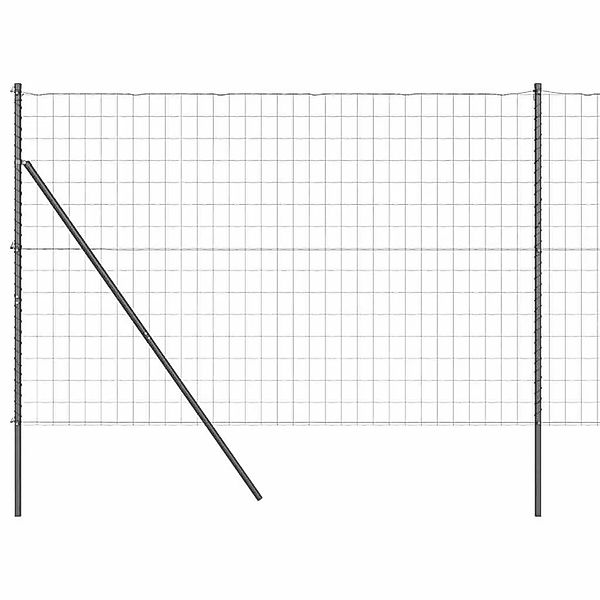vidaXL Zaun mit Pfosten Grau 1,6 x 10 m Stahl und PVC 3350392 günstig online kaufen