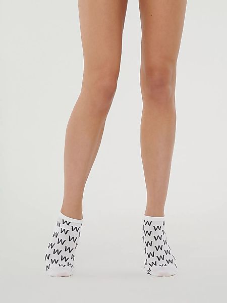 Wolford - Cotton W Sneaker Socks, Frau, white/black, Größe: 4041 günstig online kaufen