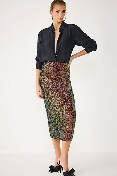 No Matter What Midirock Paillettenbesetzter, hochtaillierter Midirock günstig online kaufen