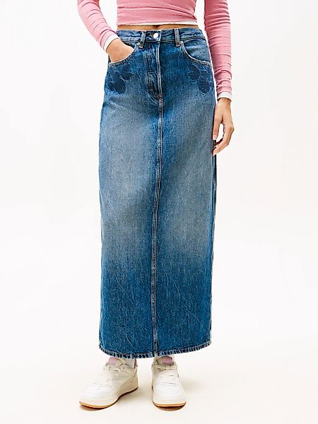 Tommy Jeans Jeansrock "LAYLA MAXI SKIRT CBF DI2057", mit Stickerei günstig online kaufen