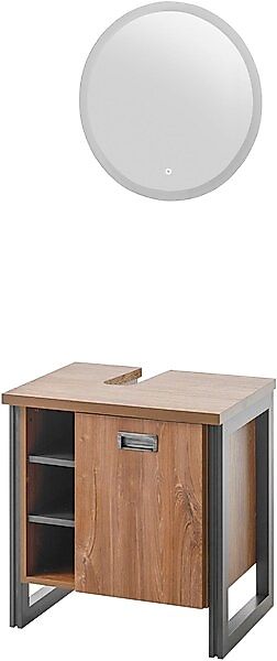 Home affaire Badmöbel-Set »Detroit, Bad im Industrialdesign, inkl. LED, 2-t günstig online kaufen