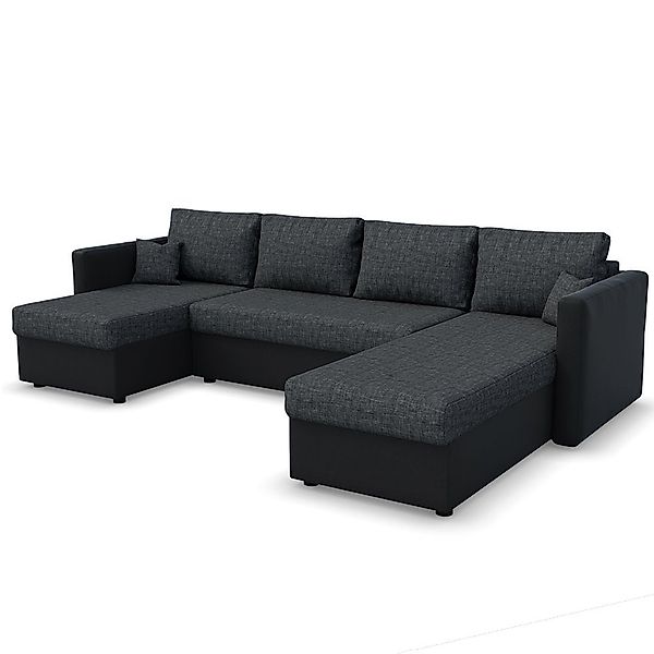 VitaliSpa® Wohnlandschaft, Grau/Schwarz, 290 cm, mit günstig online kaufen