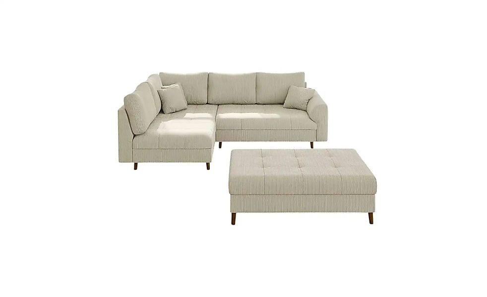 S-STYLE Ecksofa mit Hocker  Maya ¦ beige ¦ Maße (cm): B: 231 H: 81 Polsterm günstig online kaufen