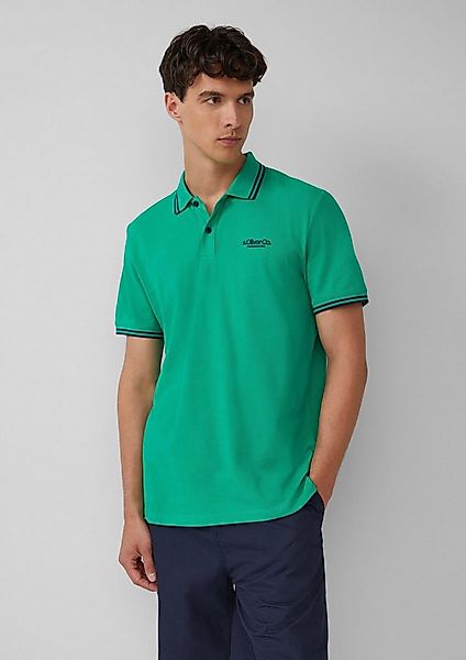 s.Oliver Kurzarmshirt Polo-Shirt Piqué-Poloshirt mit Kontrastdetails und Lo günstig online kaufen