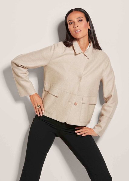 MADELEINE Kurzblazer Wollblazer mit Klappkragen und günstig online kaufen