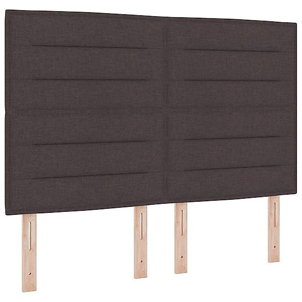 vidaXL Bett Boxspringbett mit Matratze Dunkelbraun 140x190 cm Stoff (1-tlg) günstig online kaufen